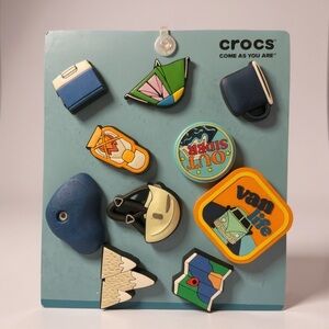 CROCS Jibbitz Adventure Charm Set - Blue, Green, Orange